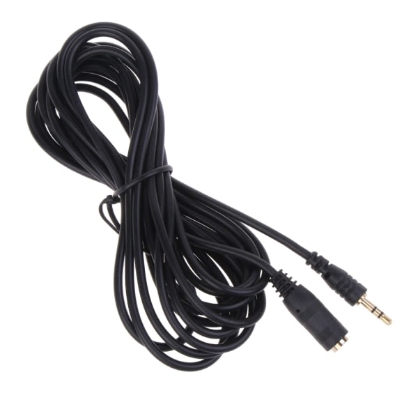 3,5 mm lydforlengelseskabel 3-polet hann til hunn forlengelseskabel Hodetelefon AUX-kabel 3,5 mm port mikrofoner 3 m