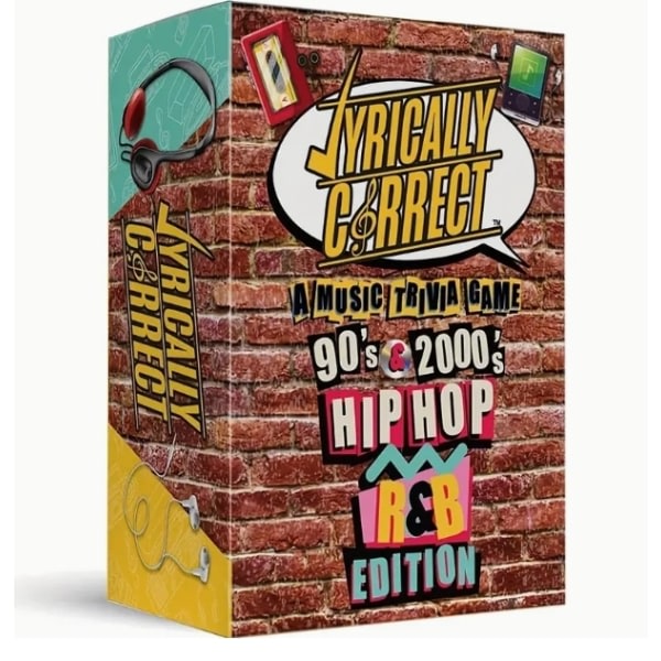 Lyriskt korrekt 90- och 2000-tals hiphop- och r&b-utgåva Musik Trivia kortspel