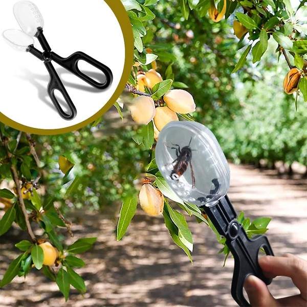 2kpl Kannettava läpinäkyvä hyönteistenpyydystin sisä- ja ulkotiloihin, ötökkälusikka, pihdit, luonnontieteellinen lelu, sininen (musta)