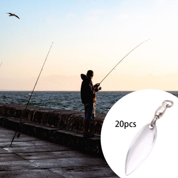 1/2/3/5 20 stycken Fiskedrag Naturtro fiskedrag Reflekterande Silver S 1Set