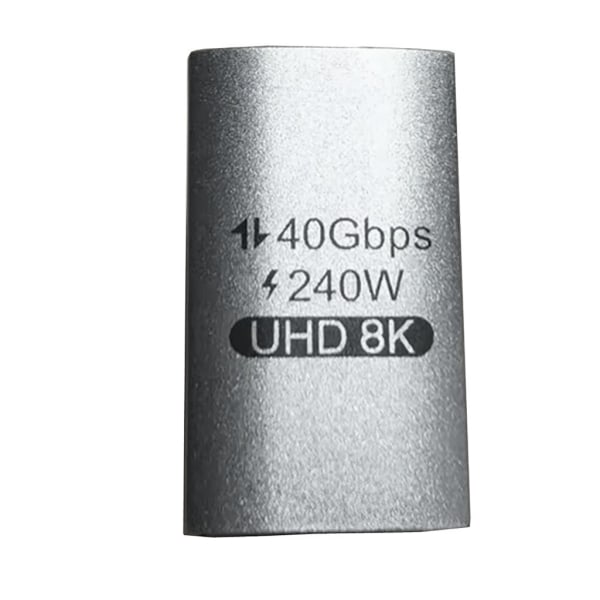 Usb-C 90 graders adapter 40 Gbps rätvinklad typ-C-adapter hane till hona sidoböjningsförlängare PD240W snabb- 8K60Hz UHD8K null - A