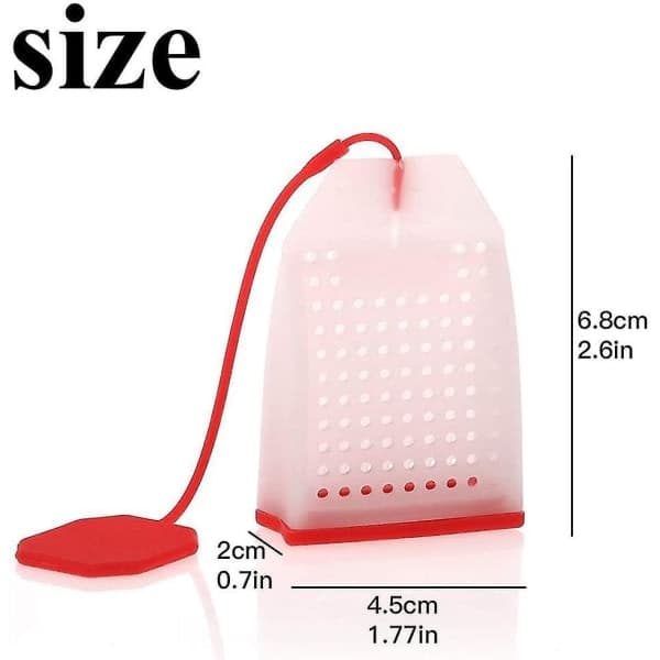 CDQ 1 stk. Te-infuser, Silikon Te-filter Infuser Te-filterposer (Tilfældig farve)