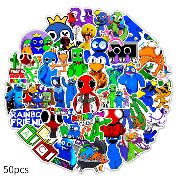 50X Roblox Rainbow Friend Tegnefilm Graffiti Stickers Flaskdekal