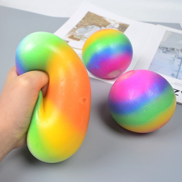 fidget toys 7cm färgglada mjuka skum tpr klämbollar leksaker för st