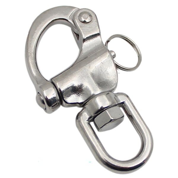 316 Rustfritt stål vridbar snäppbygel Quick Release Båtankare Ch A3 one size