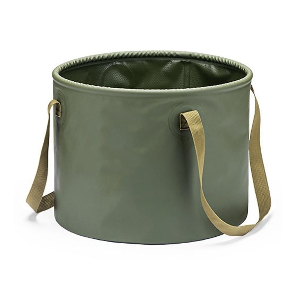 Foldbar Spand Fiske Vandtætte Spande Bærbar Foldbar Taske Opbevaring Udendørs qd best Army Green 20L