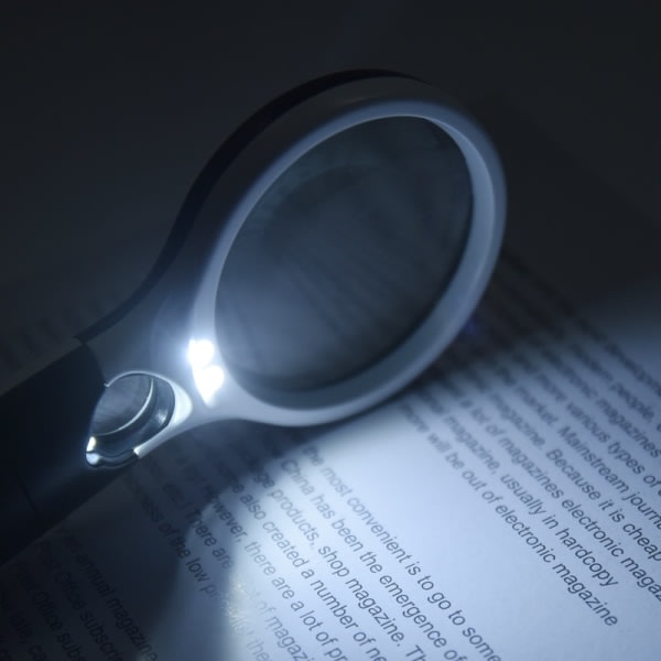1 st förstoringsglas med ljus, handhållen förstoringsglas, LED-belyst