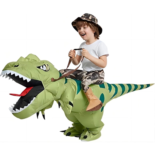 Oppustelige dino kostumer oppustelige dinosaur kostumer voksne dinosaur kostume karneval fest dino kostume mænd kvinder Green child 90–120 cm