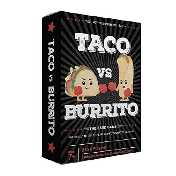 Taco vs Burrito strategiskt familjevänligt kortspel