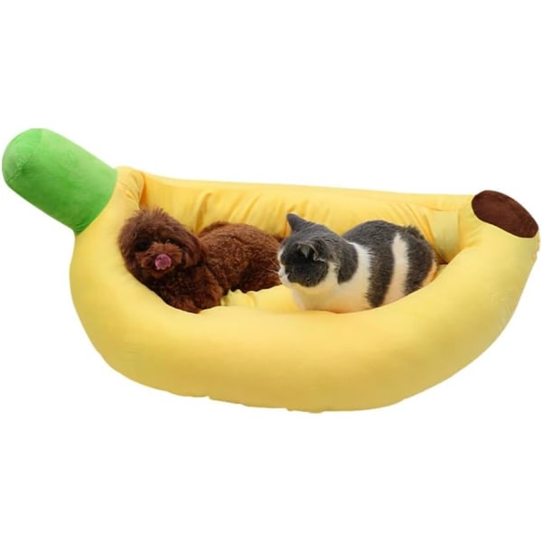 Kreativ fluffig bananbåt kattbo banan husdjurssäng mjuk och bekväm hund och vinterhusmadrass husdjursmaterial valpar och kattungar