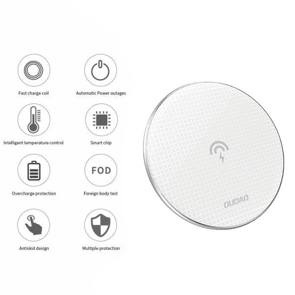 Trådløs lader - Samsung / Apple iPhone HURTIG LADING 10W - Hvit