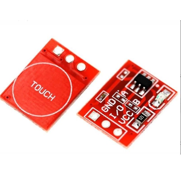50st Ttp223 Touch Button Modulär Självlåsande Jog Kapacitiv Switch Enkanals transformation Röd ingen