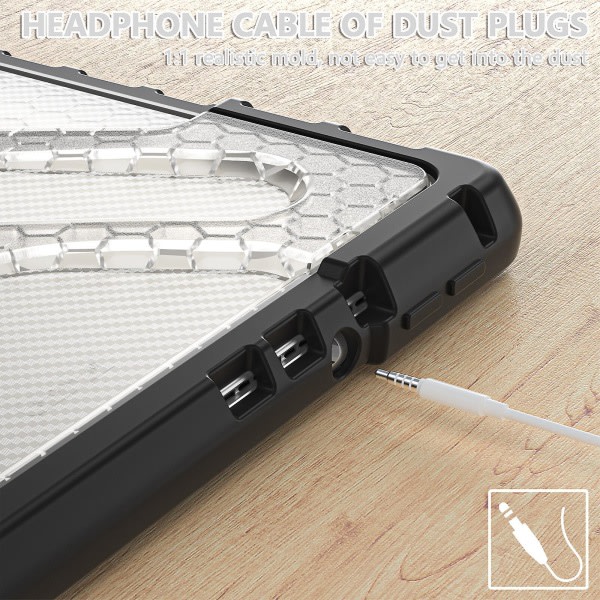 Unikt fodral för Surface Pro 8 med handrem, tangentbordsrem (inget tangentbord), justerbart stativ, robust fodral, stötsäkert