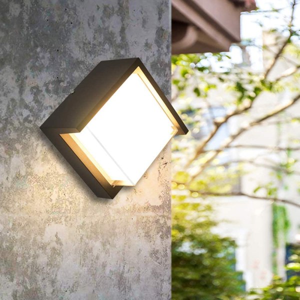 Modern utomhus LED vägglampa Vattentät IP65 antracit aluminium