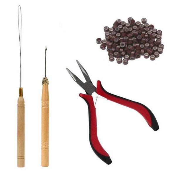 4-in-1-setti 500 kpl Mikrorenkaat Setti Mikrorenkaat Silmukka Neula