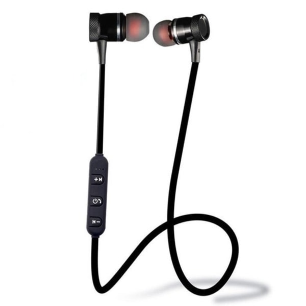 Unisex hörlurar Öronsnäcka Handsfree Bluetooth Gym trådlöst headset röd red