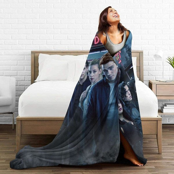 Riverdale Flanell Filt Sängkläder Fleece Filt Mjuk Thow Filtar Luftkonditionering Filt För Soffa Soffa Vardagsrum Sovrum-n96 50x40in 125x100cm