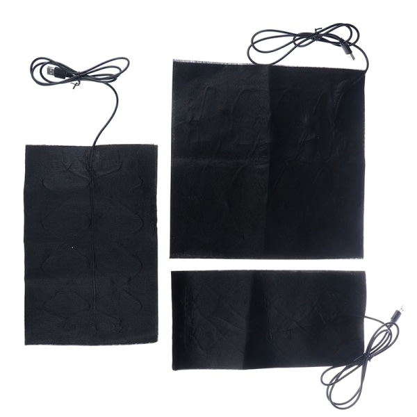 7 Storlek USB Warm Carbon Fiber Heated Pads Uppvärmd Jacka Coat Ves Black 20*30cm Black 20*30cm