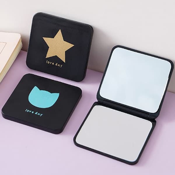 Foldbart makeupspejl Mini firkantet makeupspejl Portabl A2