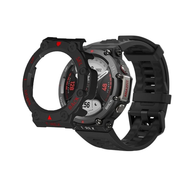 2-i-1 case + skärmskyddsglas för Amazfit T Rex 2 Trex 2 Smart Watch Bumper