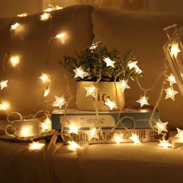 Julgran Snowflake LED String Lights Banner Jul Dec A6 en one size A6 one size