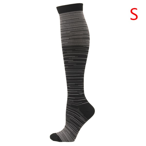 Strumpa Gradient Kompresjon Blandad Färg Tryck Mid-tubeSpor A9 ONESIZE A9 ONESIZE