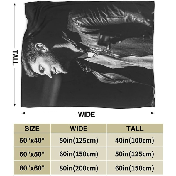 Jensen Ackles Filt Lammeuld Filt 3D Print Plys Filt Sengelinned Dekor Filt Til Stue Soveværelse Soveværelse Indretning -s145 50x40in 125x100cm