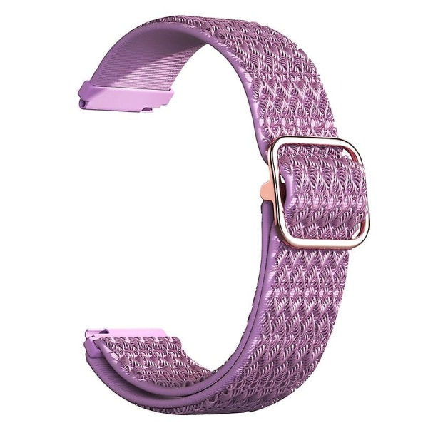 Elastisk justerbar nylon 20 mm smartklockarmband kompatibel med Samsung Galaxy Watch 3/4/4 Classic/Active/Active 2/Gear Sport Lila