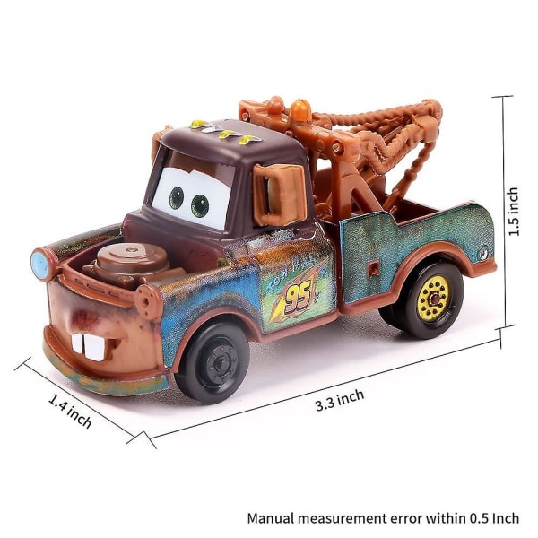 Biler 2 Mater Lekebil Diecast Filmfigur Kjøretøy Modell Leker Morsomme gaver til barn Gutter Jenter