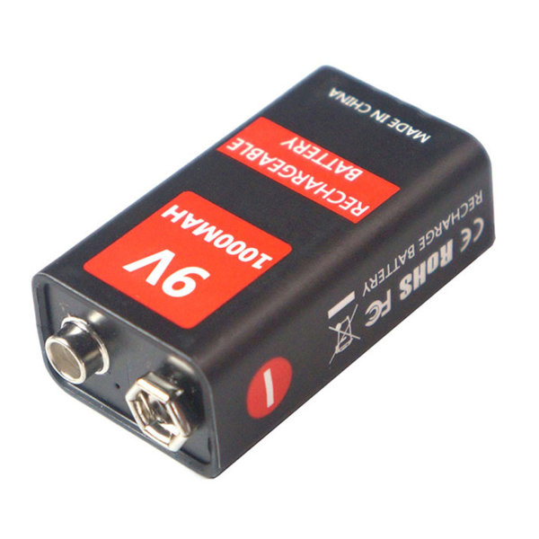 Professionelt 9 Volt Li-ion batteri 1000 mah Micro USB 6f22 9v Lämplig til RC Helikopter Mikrofon model leksak