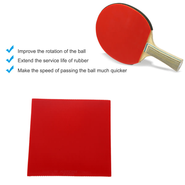 Bordtennis Gummi Ping Pong Gummiracketar Sport(röd)
