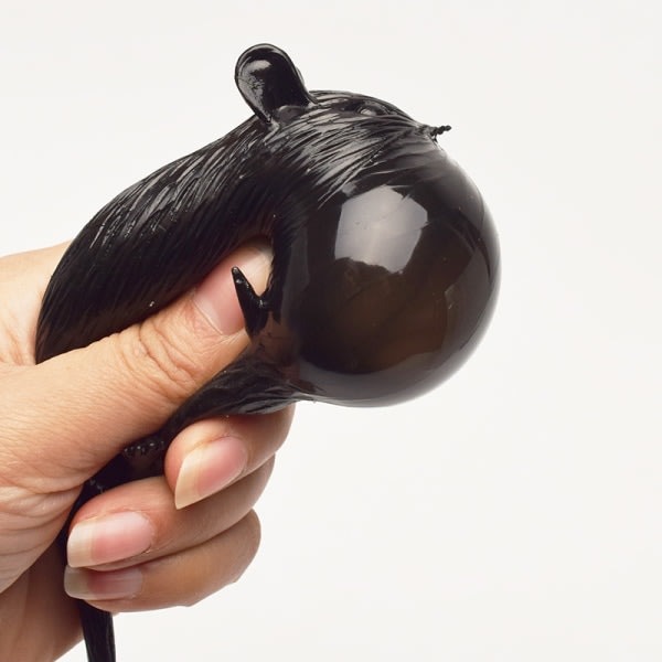 Dekomprimera Squeeze Toy Tricky Mouse Stressavlastande Halloweenleksak (svart) Halloween Halloweenfest