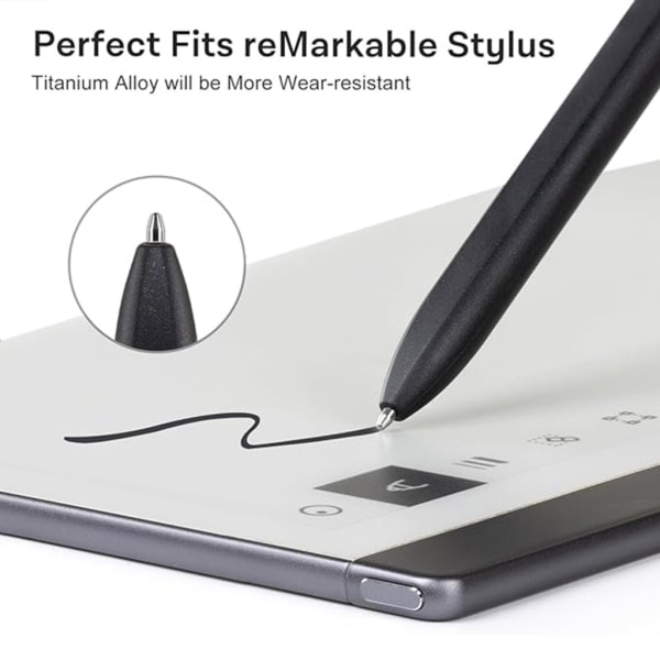 Udskiftningsspidser til S7+ NOTE10 20 S22 Stylus Pen i slidstærkt titaniumlegeringsmateriale, glatte kuglepenspidser, fine reserve-spidser null - C