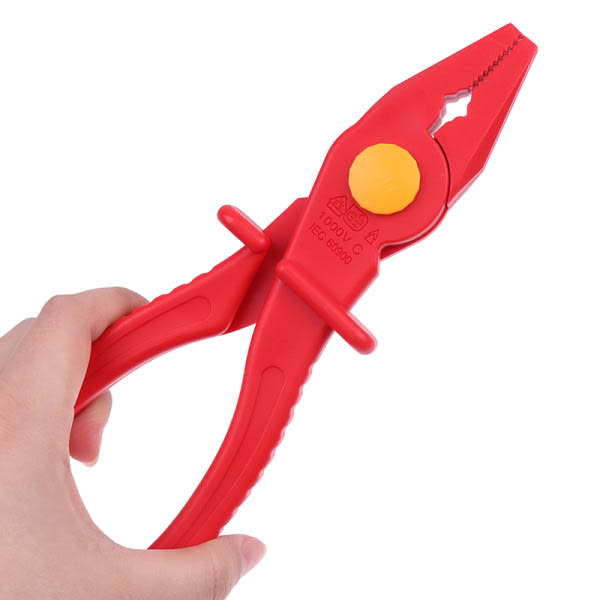Antimagnetisk plasttång 1000V isolerad Används för instrument Röd one size Red one size