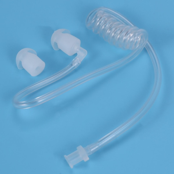 Hörlurstilbehør Transparent Coil Akustisk Air Tube Øreprop til To-vejs Radio Walkie Talkie Ear