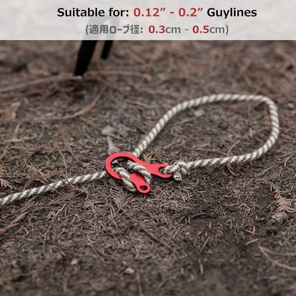 Aluminium Guyline Spännare Guy Repjuster Vindsladd Spänne 12 Pack Lättvikts för camping Vandring Backpacking Picknick Utomhustält Tillbehör