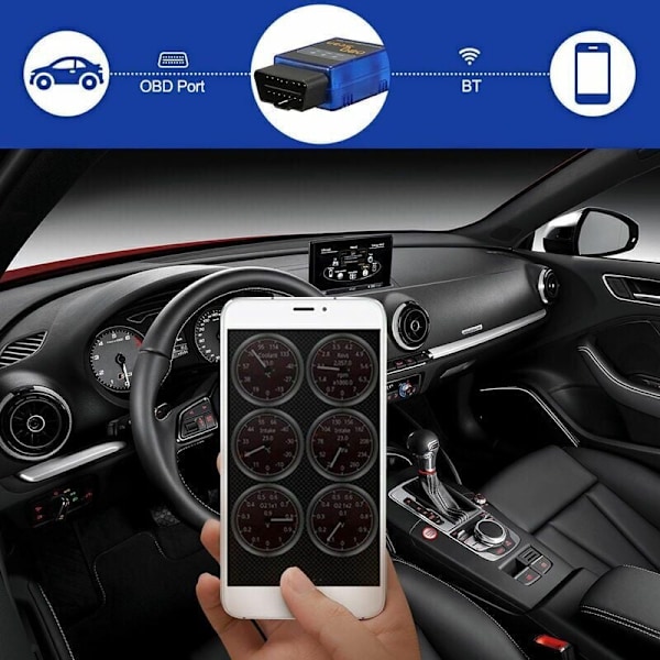 Vgate ELM327 Bluetooth/Bluetooth OBD2 Bluetooth Ajotietokone Autotesteri V2.1