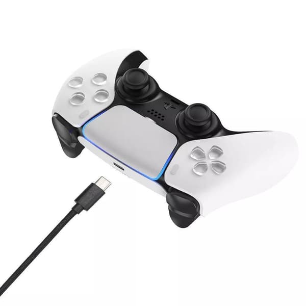 2-pak 1,5 m PS5 / Playstation 5 Ladekabel til Controller Sort Black Black