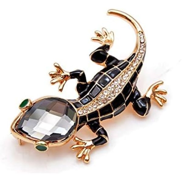 Krystall øgle brosje strass gecko pin strass reptil kvinne brosjer for sommer