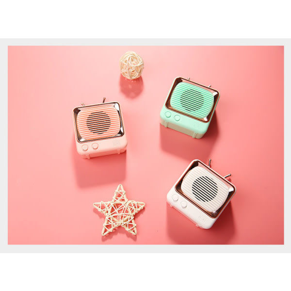 Söt mini bärbar Bluetooth-högtalare (rosa)
