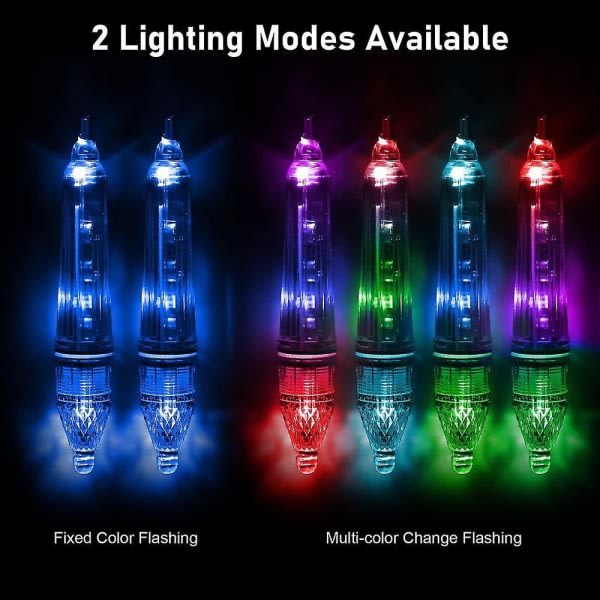 6 stk Deep Drop Led Lys, undervands LED fiske lys, vandtæt agn lampe, fiskeudstyr til S