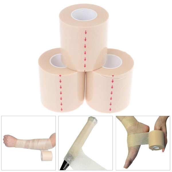 6CM*20M PU-skumbandage armbågs- och knäskydd Filmskumunderhölje A Gul en storlek