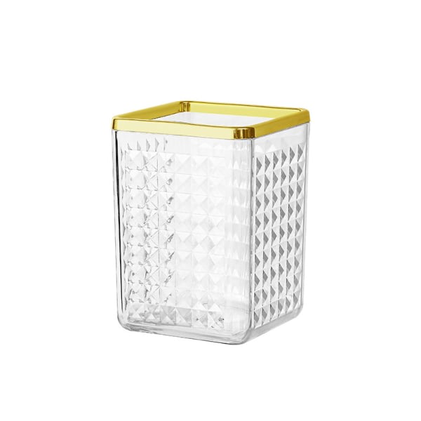 Light Luxury Makeup Organizer Desktop Transparent Sminkborste Vit