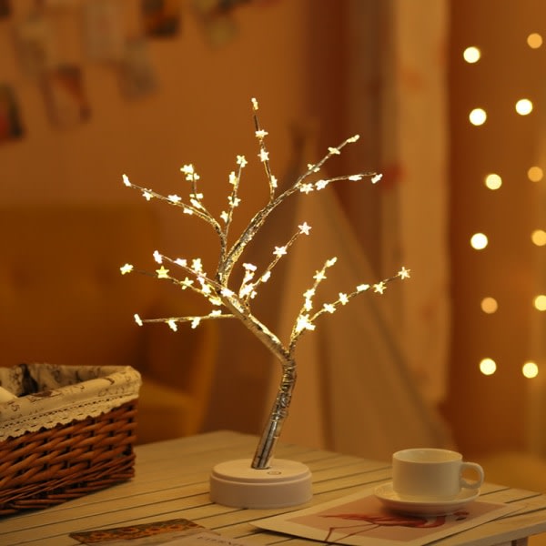 CDQ Creative Tree Lamp Pearl Tree Lamp Touch Screen Lampe Soveromslampe Gavestativ Lampe Dekorasjonslampe Bordlampe #1