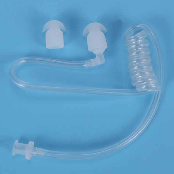 Hörlurstilbehør Transparent Coil Akustisk Air Tube Øreprop til To-vejs Radio Walkie Talkie Ear