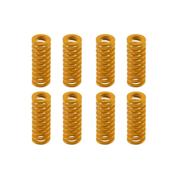 Sängfjädrar för 3D-skrivare, 8 mm ytterdiameter 20 mm längd Lätt belastning för Creality Ender 3, Ender 3 Pro, Ender 3 V2, 8 st