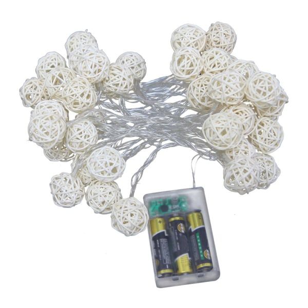 Håndlavede Rattan String Lights Batteridrevne Fairy Lights Til