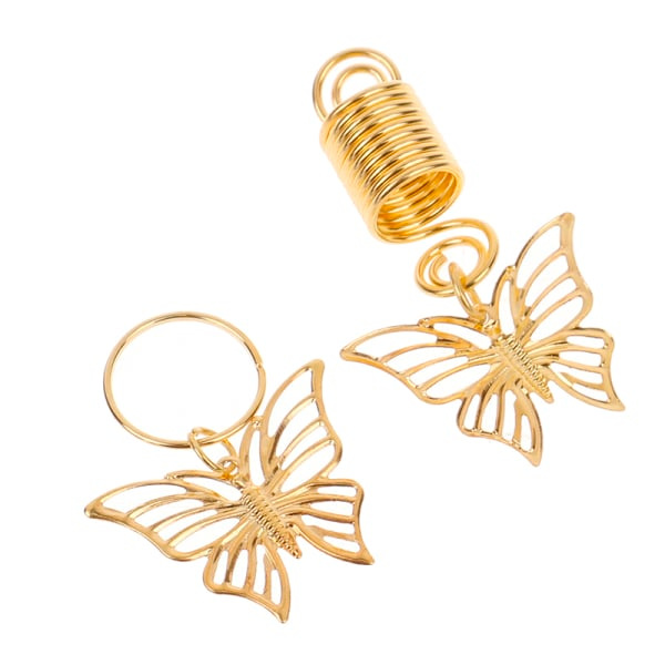 10 st hårfläta ihåliga fjäril Dread Dreadlock Beads Clips R N1 N1