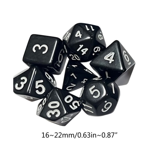 7 kpl DND-monikulmaisia noppaa RPG-noppaa Dungeons & Dragons, Pathfinder-MTG, D&D-roolipeli, setti Keltainen