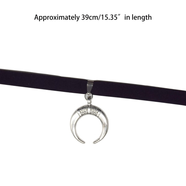 Sametti Punk Choker Kaulakoru Goth Velvet Choker Kaulakoru Kuun Korvakorut Party Club Sexy Gothic Femme Korut
